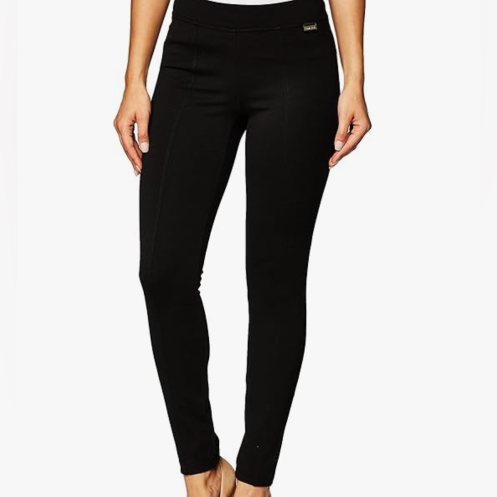 Calvin Klein Women's Everyday Ponte Fitted Pants Black medium nwt